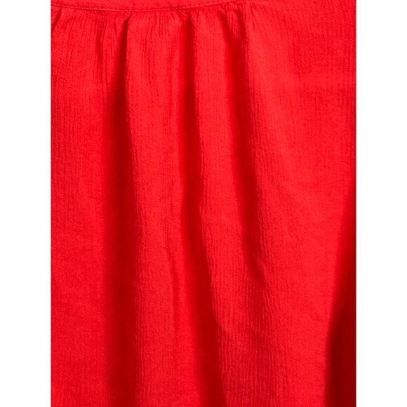 Gap Top Womens Small Shirt Blouse Long Sleeve Red Peasant Boho Casual Fall Work - Picture 15 of 16